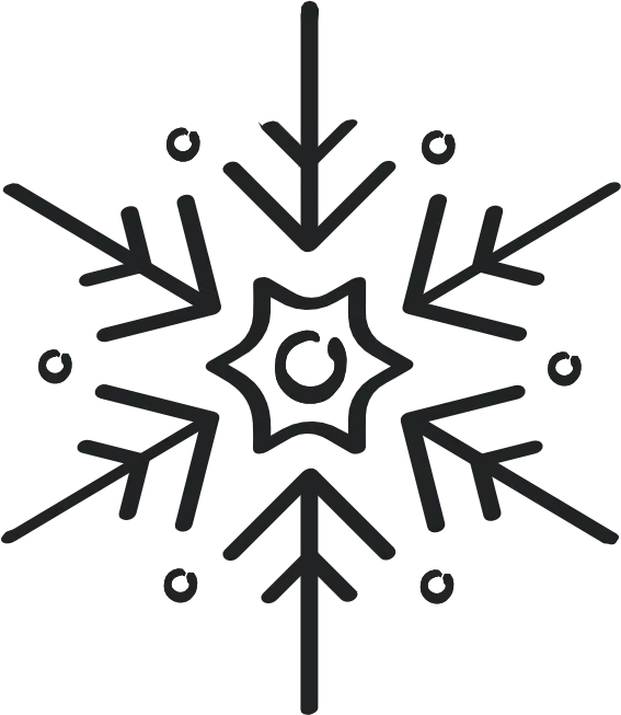 Grafik Schneeflocke schwarz
