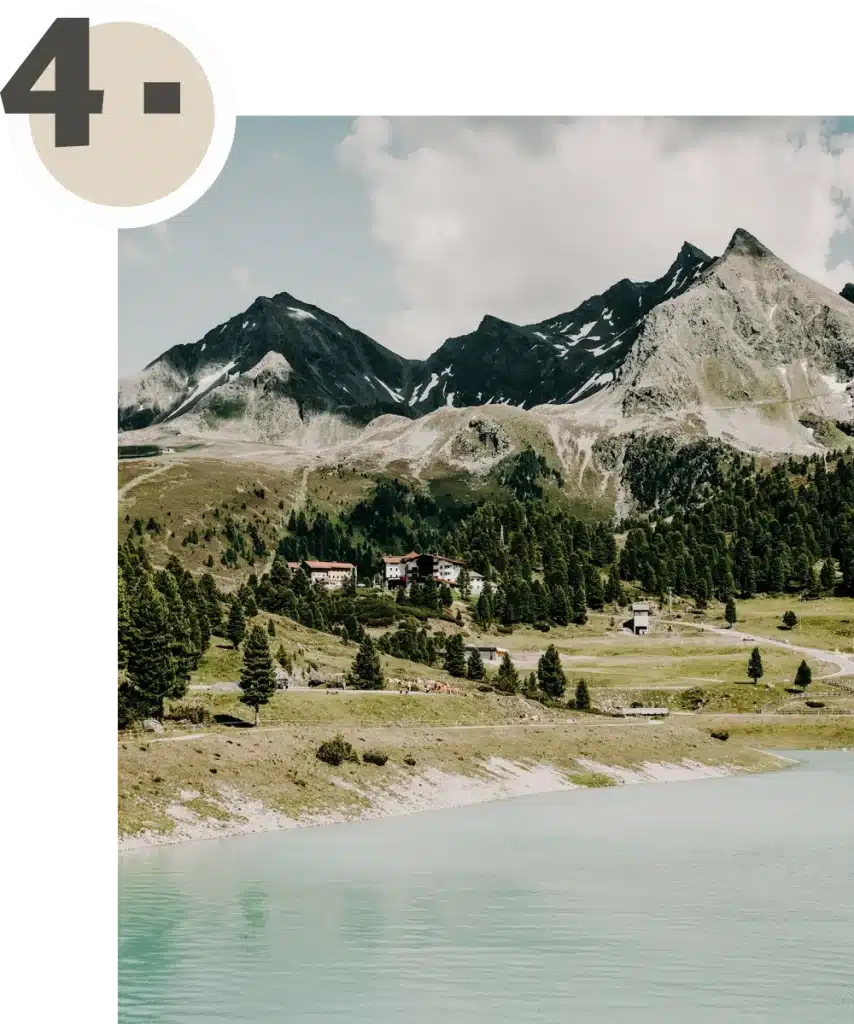 Gebirgssee vor Bergpanorama - Grafik 4.1
