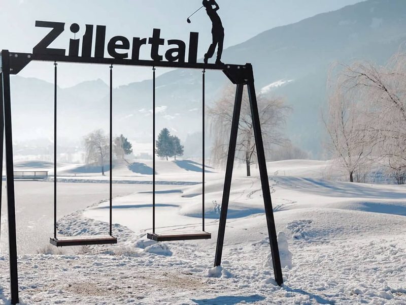 Golfplatz im Winterschlaf